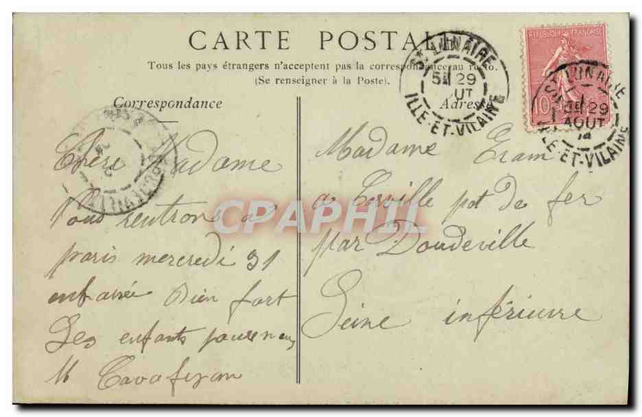 CPA Saint Lunaire La Plage — Verso