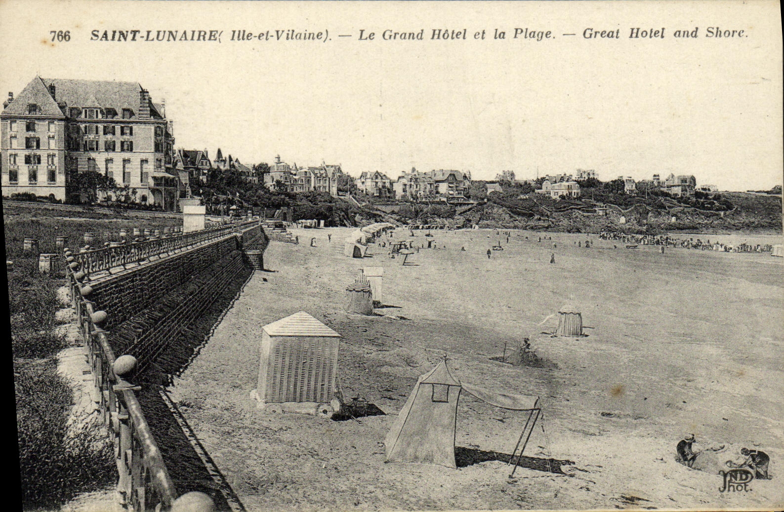 CPA Saint Lunaire Le Grand Hotel et la Plage