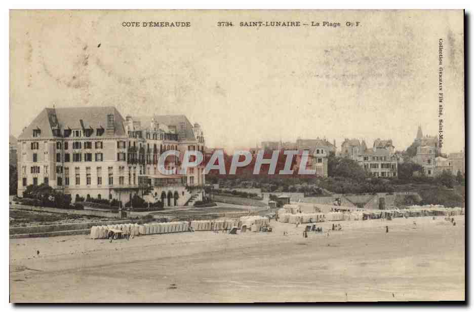 Saint-Lunaire — La Plage — Côte d'Émeraude — Collection Grouaux Fils, Saint-Malo
