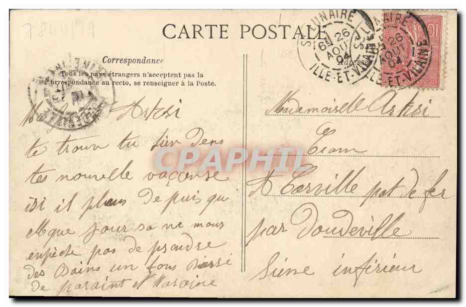 Saint-Lunaire — La Plage — Côte d'Émeraude — Collection Grouaux Fils, Saint-Malo — Verso