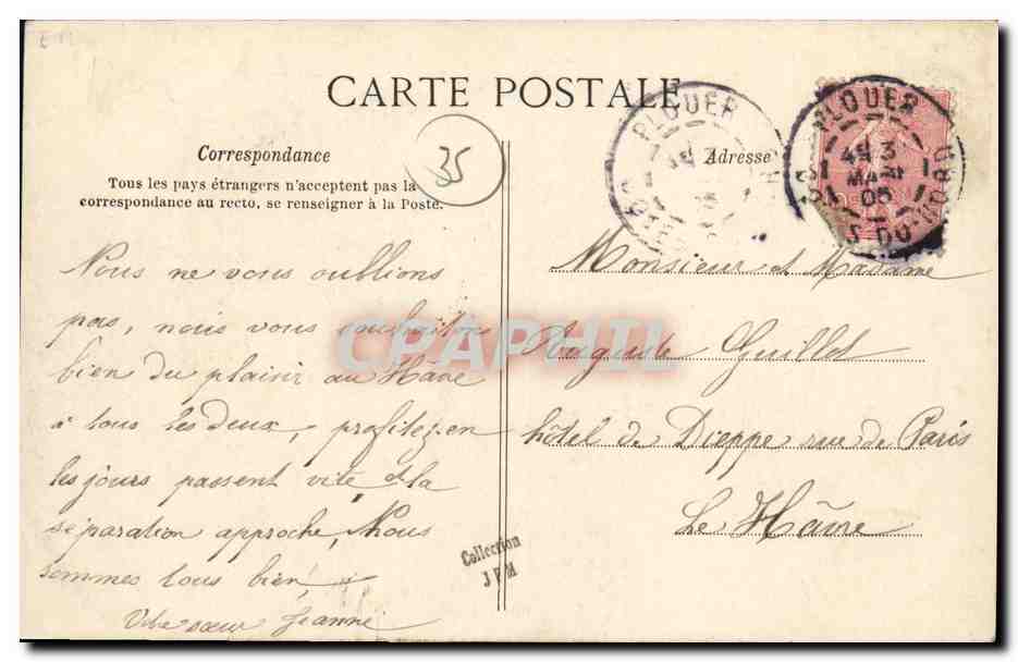 CPA Saint Lunaire La Plage — Verso