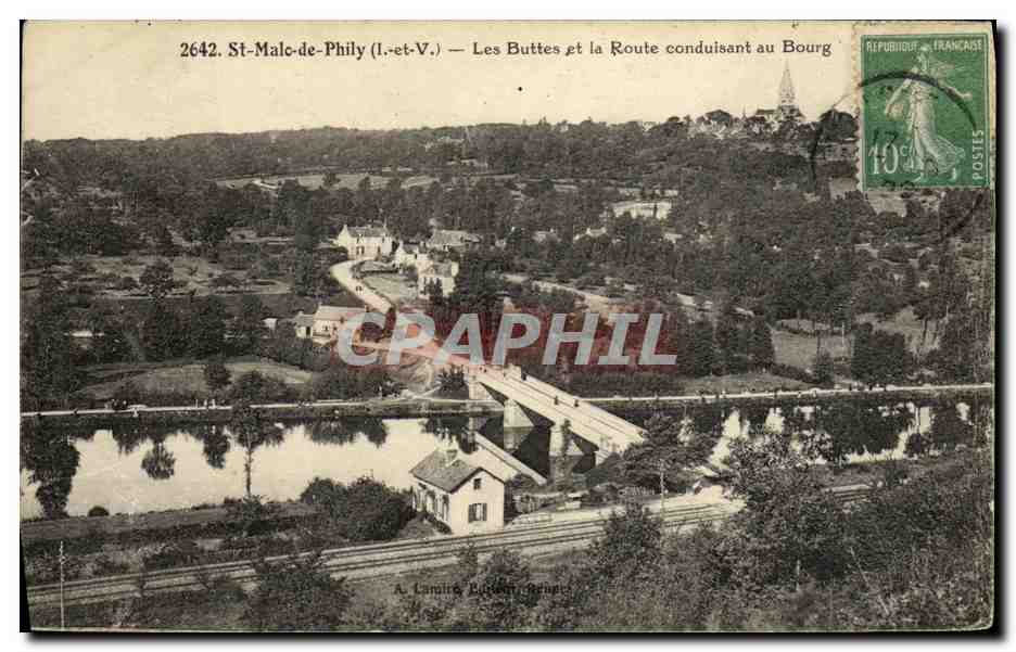 St-Malc-de-Phily (Il.-et-V.) — Les Buttes et la Route conduisant au Bourg — A. Lamire, Éditions, Reuilly