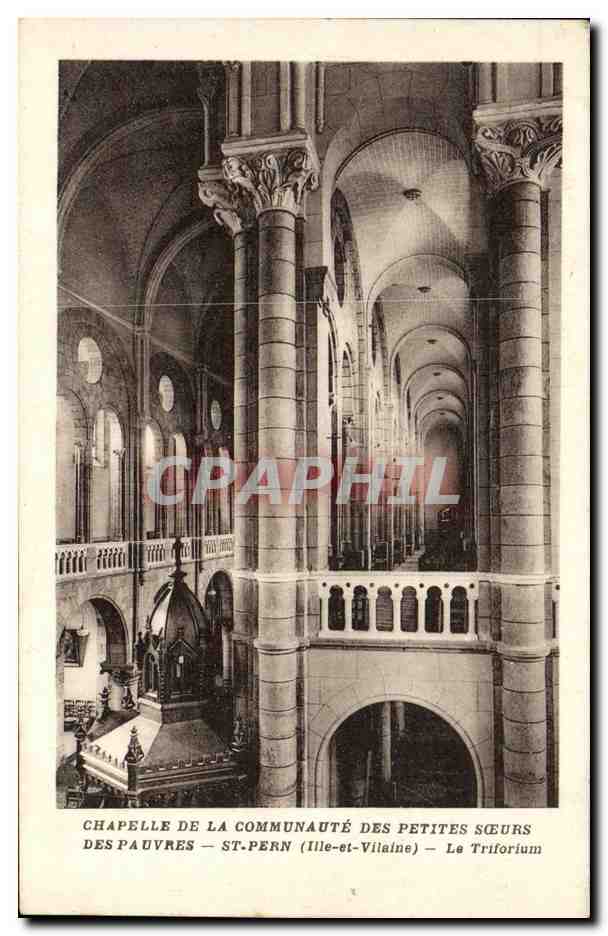 Chapelle de la Communauté des Petites Sœurs des Pauvres — St-Pern (Ille-et-Vilaine) — Le Triforium