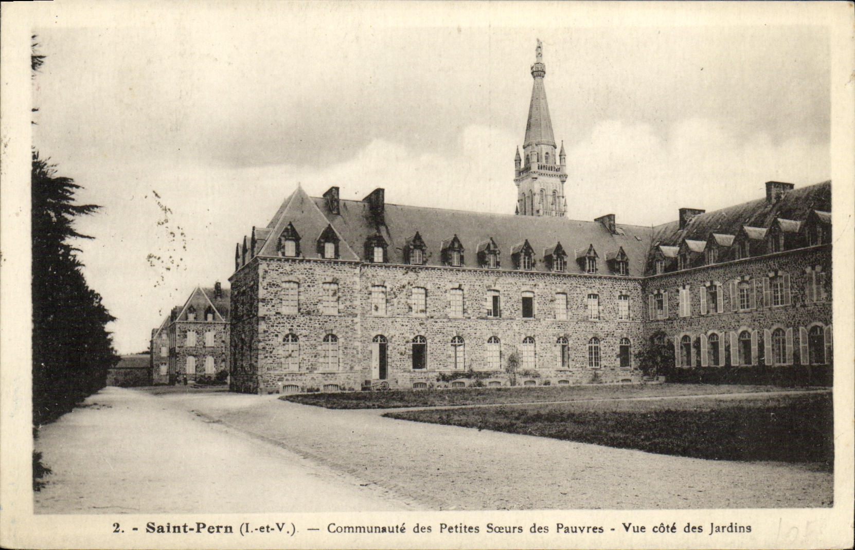 Saint-Pern (I.-et-V.) — Communauté des Petites Sœurs des Pauvres — Vue côté des Jardins