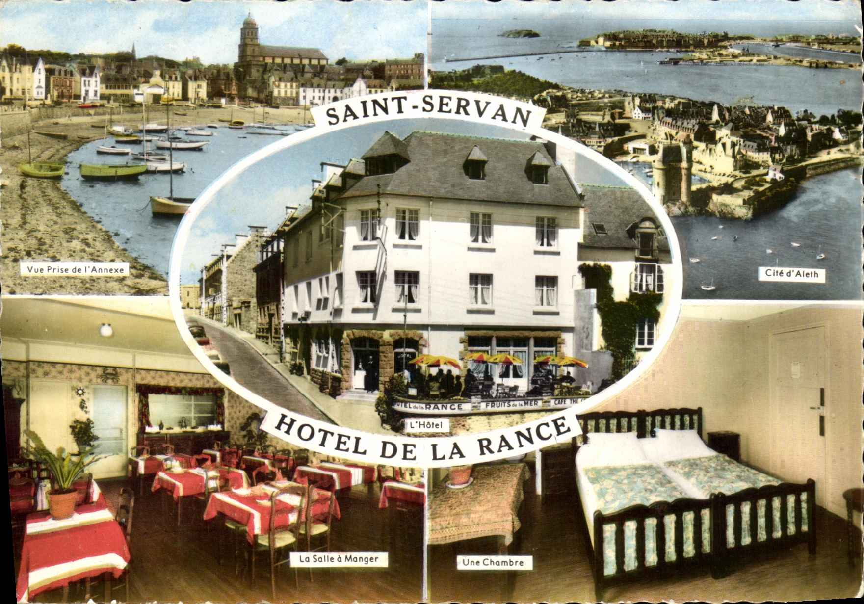 CPM Saint Servan Hotel de la Rance Vue prise de l annexe Cite d Aleth Salle a manger Chambre 