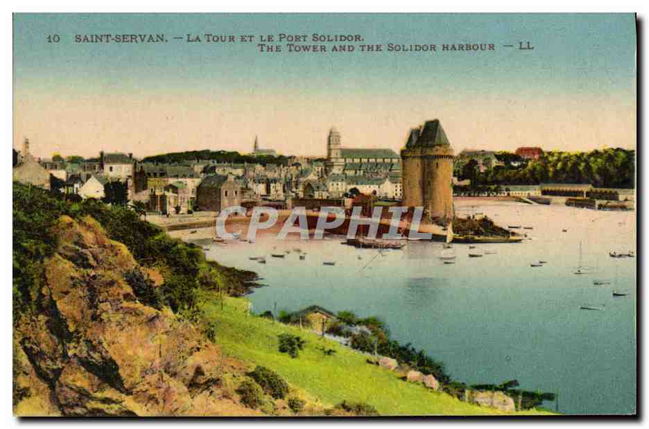 CPA Saint Servan La Tour et Le Port Solidor 