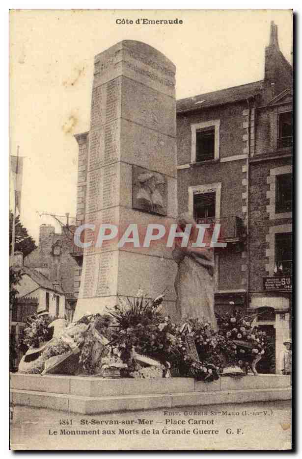 St-Servan-sur-Mer — Monument aux Morts de la Grande Guerre — Édit. Guérin St-Malo (I.-At-V.)