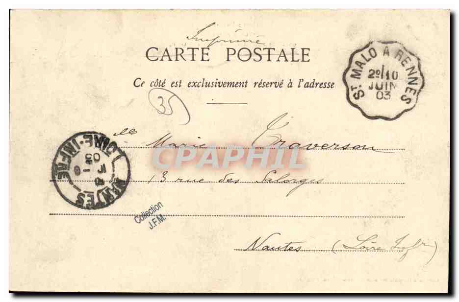 Côte d'Émeraude — Sur la Rance — St-Servan — G. F. — Rückseite