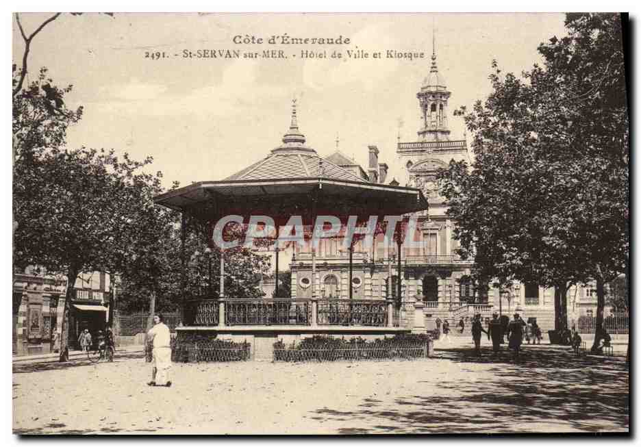 CPA St Servan sur Mer Hotel de Vile Kiosque