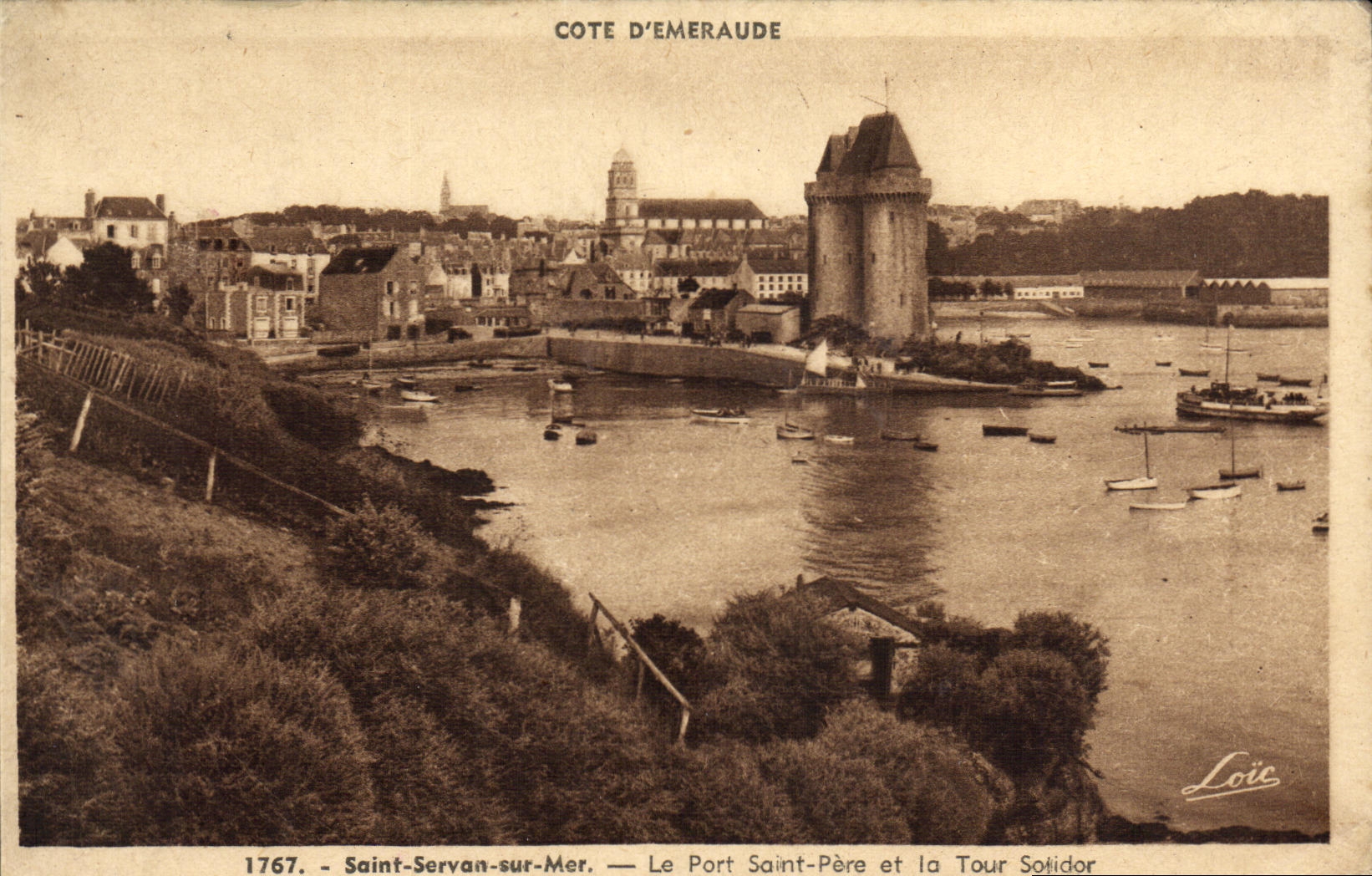 Saint-Servan-sur-Mer — Le Port Saint-Père et la Tour Solidor — Côte d'Émeraude — Loïc, n°1767