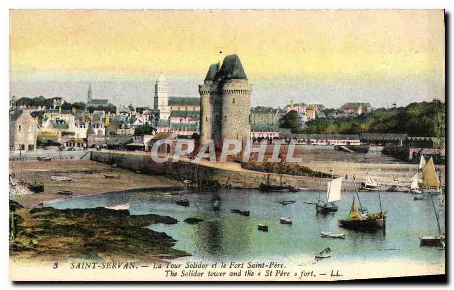 CPA Saint Servan La Tour Solidor et le Fort Saint Pere