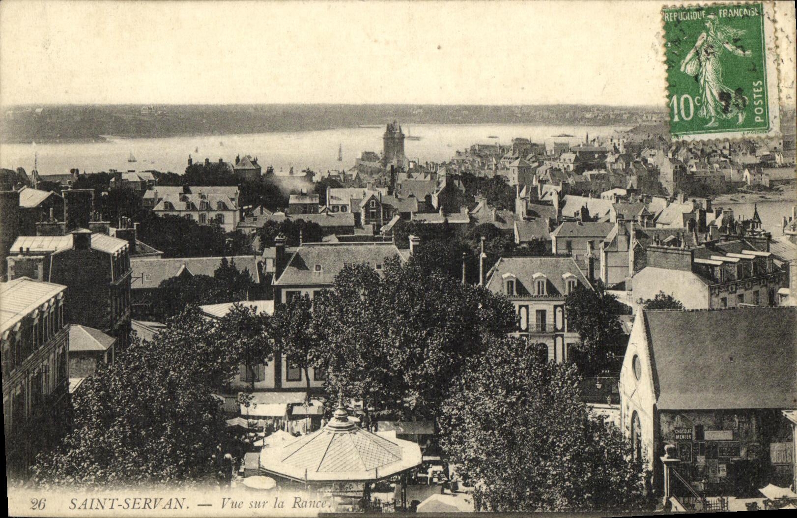Saint-Servan — Vue sur la Rance — Éditeur : Chocolatier