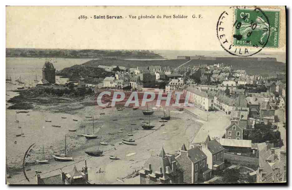 Saint-Servan — Vue générale du Port Solidor — G. F. n° 4889