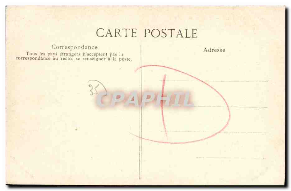 CPA Saint Servan L Hotel de Ville — Rückseite