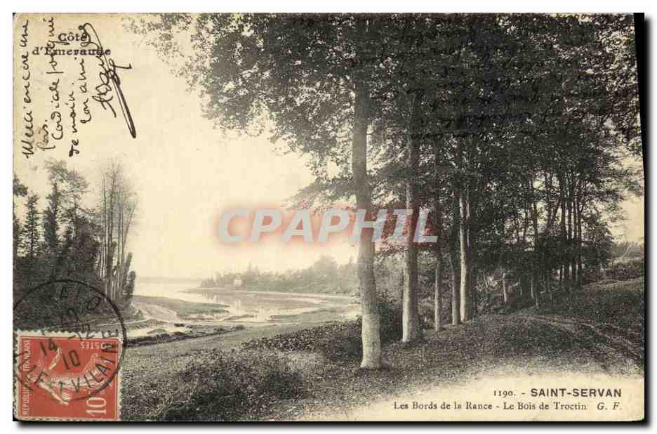 Les Bords de la Rance - Le Bois de Troctin — SAINT-SERVAN — G. F. — n° 1190