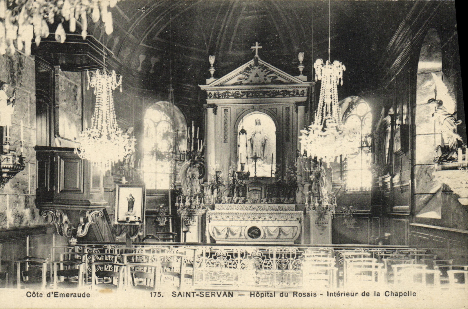 CPA Saint Servan Hopital du Rosais Interieur de la Chapelle