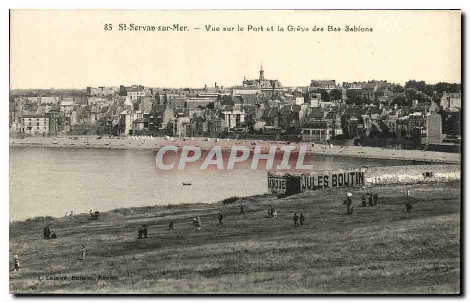 St-Servan-sur-Mer — Vue sur le Port et la Grève des Bas-Sabions — L. Lamké, Éditeurs, Rennes