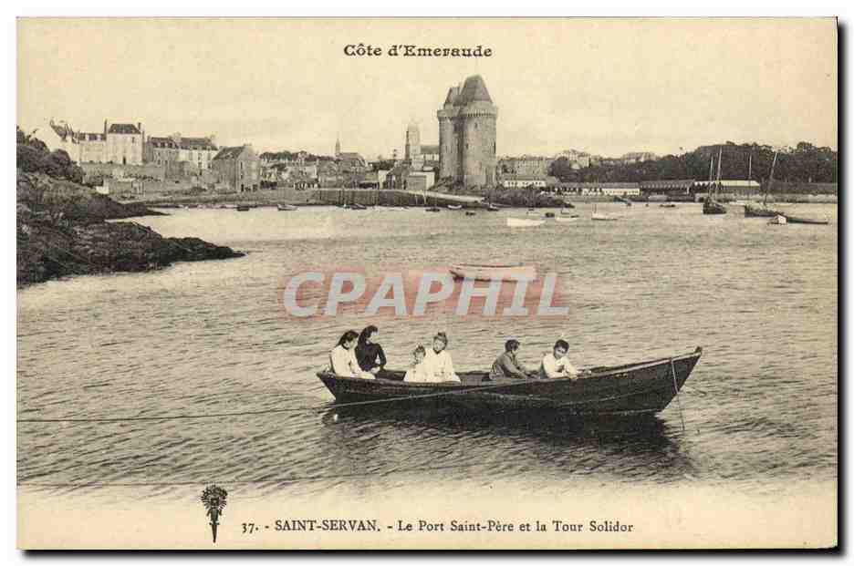 Saint-Servan — Le Port Saint-Père et la Tour Solidor — Éditeur : Saint-Servan, n° 37