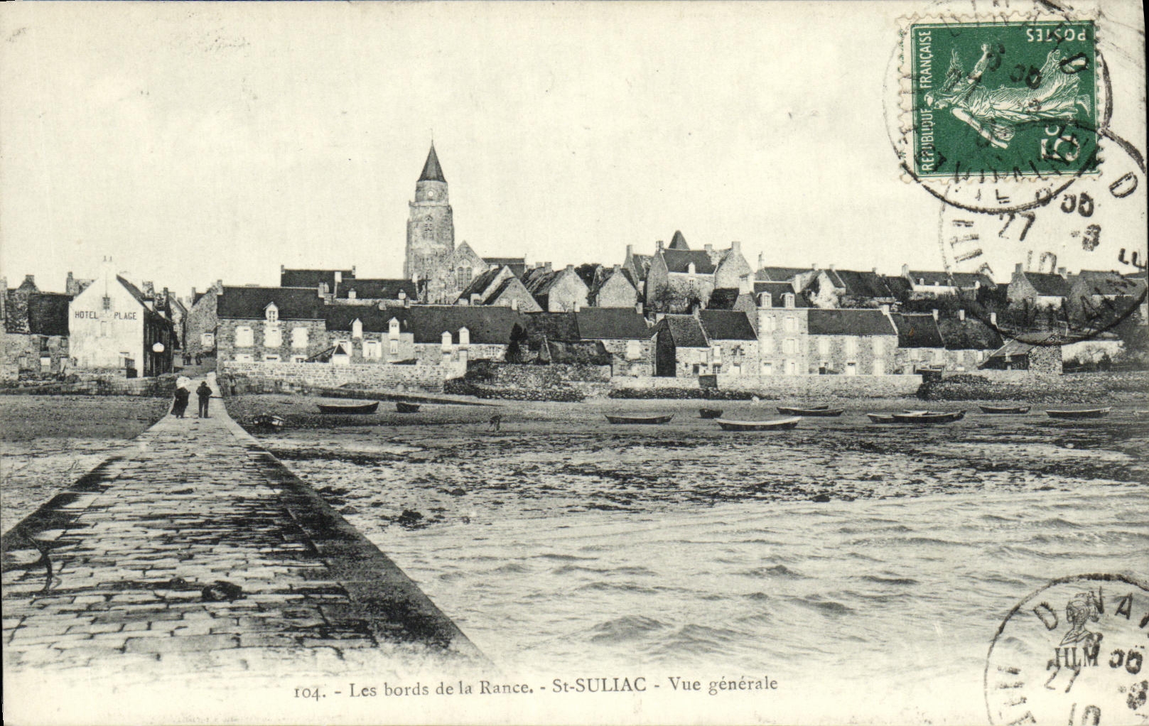 St-Suliac — Les bords de la Rance — Vue générale — éditeur Malibot, n° 104