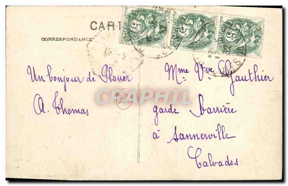Les Bords de la Rance — Pêcheurs à marée basse, en face du Mont Garro — Edit A. E. Lannan — Reverso