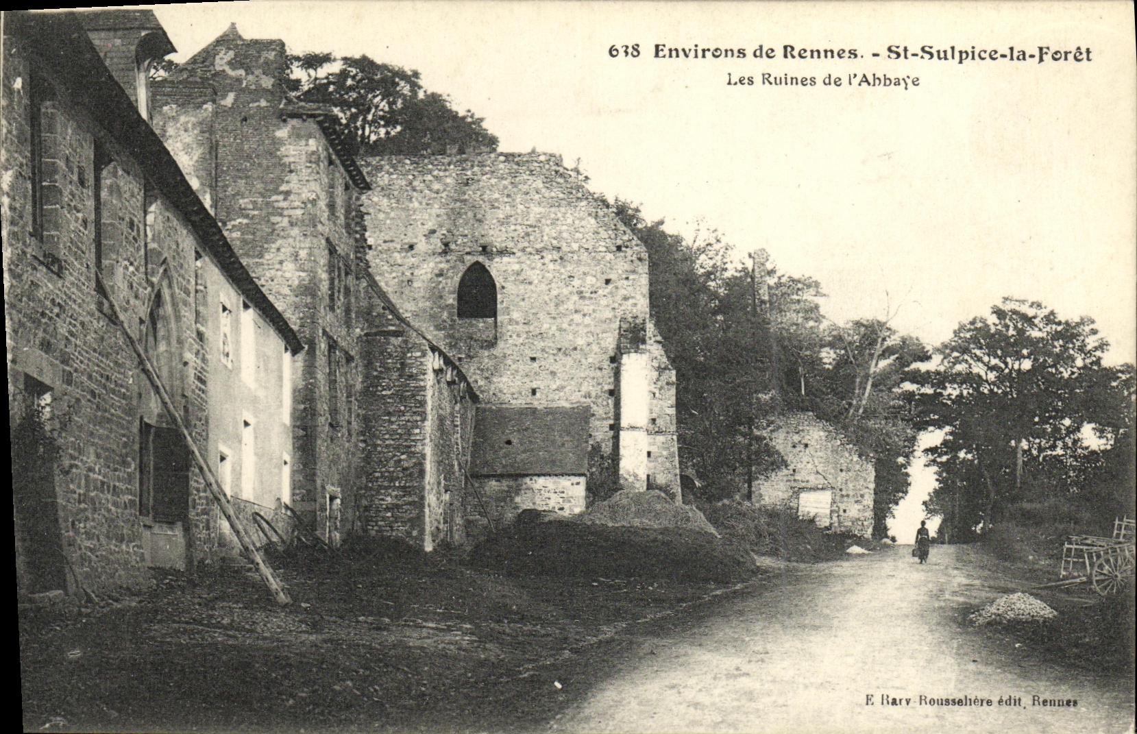 CPA Environs de Rennes St Sulpice la Foret Les ruines de l abbaye 