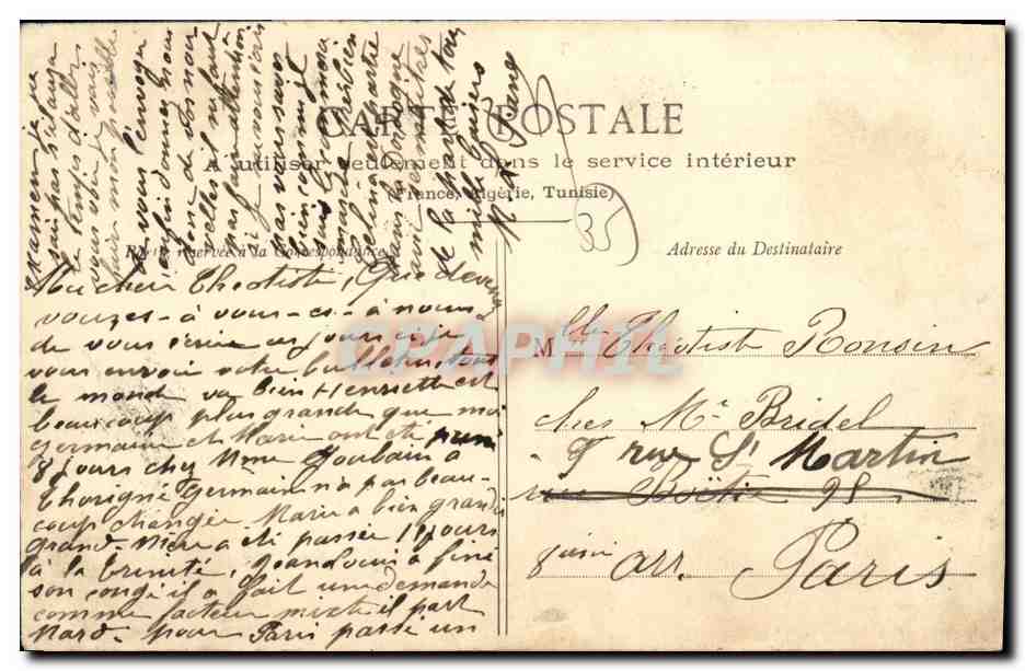 CPA Environs de Rennes Thorigne L ancien chateau de Tize — Rückseite