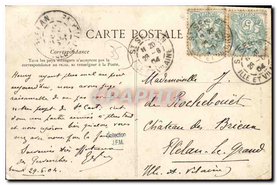Côte d'Emeraude — Les Bords de la Rance — TROCTIN G.F. n°1190 — Rückseite