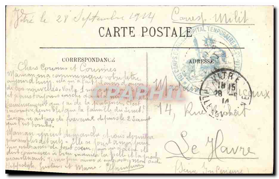 Vitré — Rue de la Poterie, Vieilles Maisons du XVème siècle — I.L. — Reverso