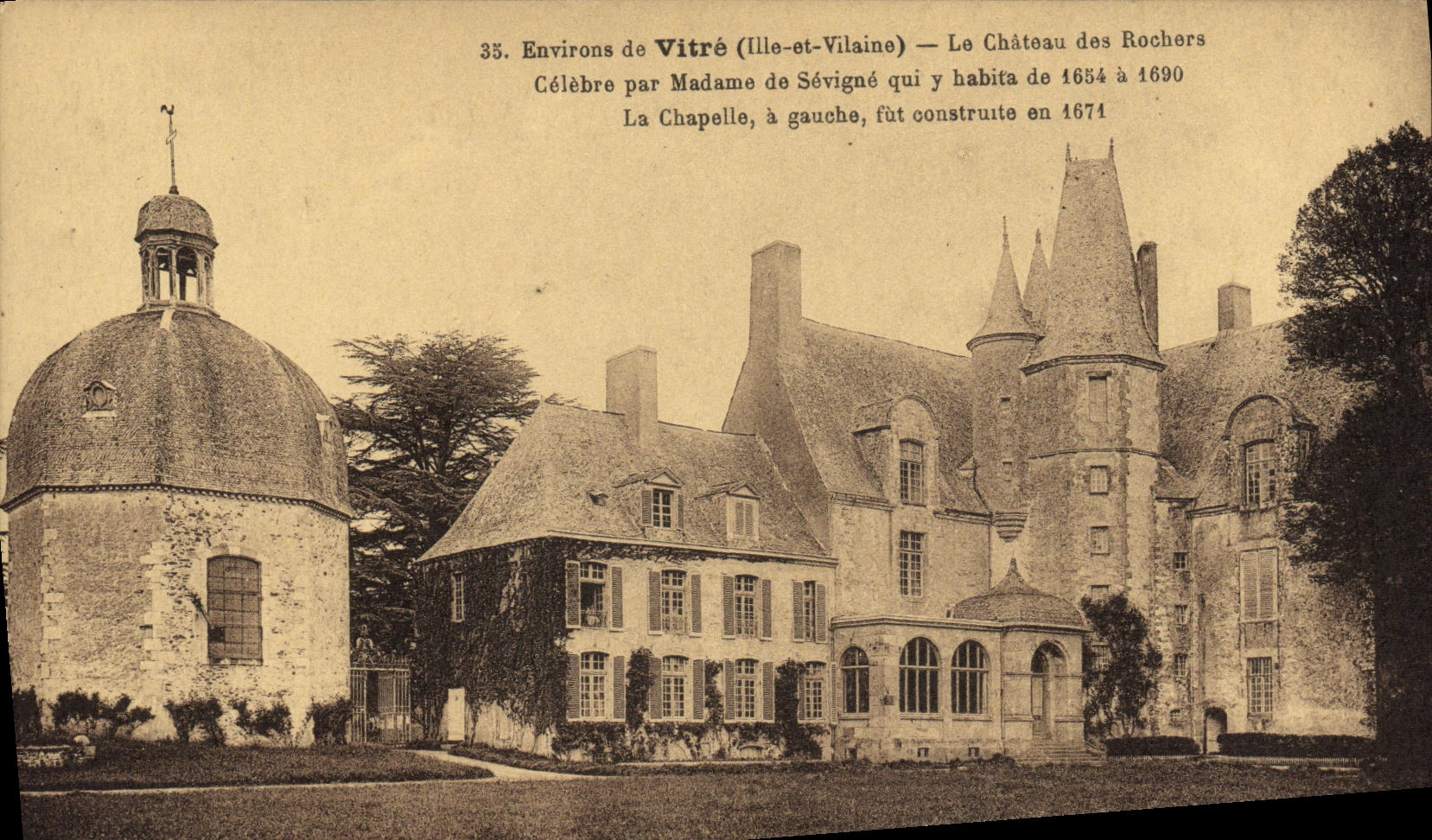 Château des Rochers — Environs de Vitré (Ille-et-Vilaine) — Éditeur A. Thiriat et Thil-Sauau, Toulouse