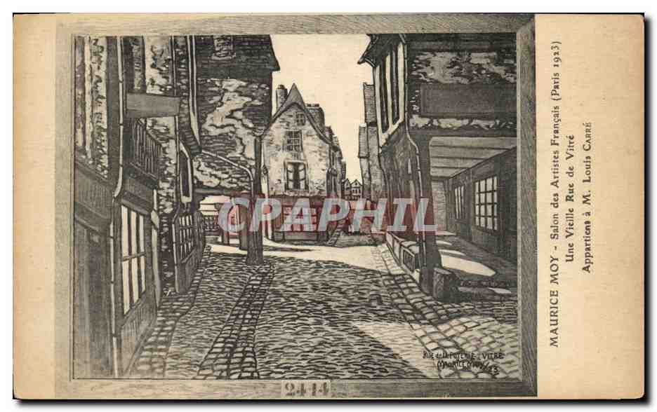 Une Vieille Rue de Vitré — Salon des Artistes Français (Paris 1933) — Maurice Moy