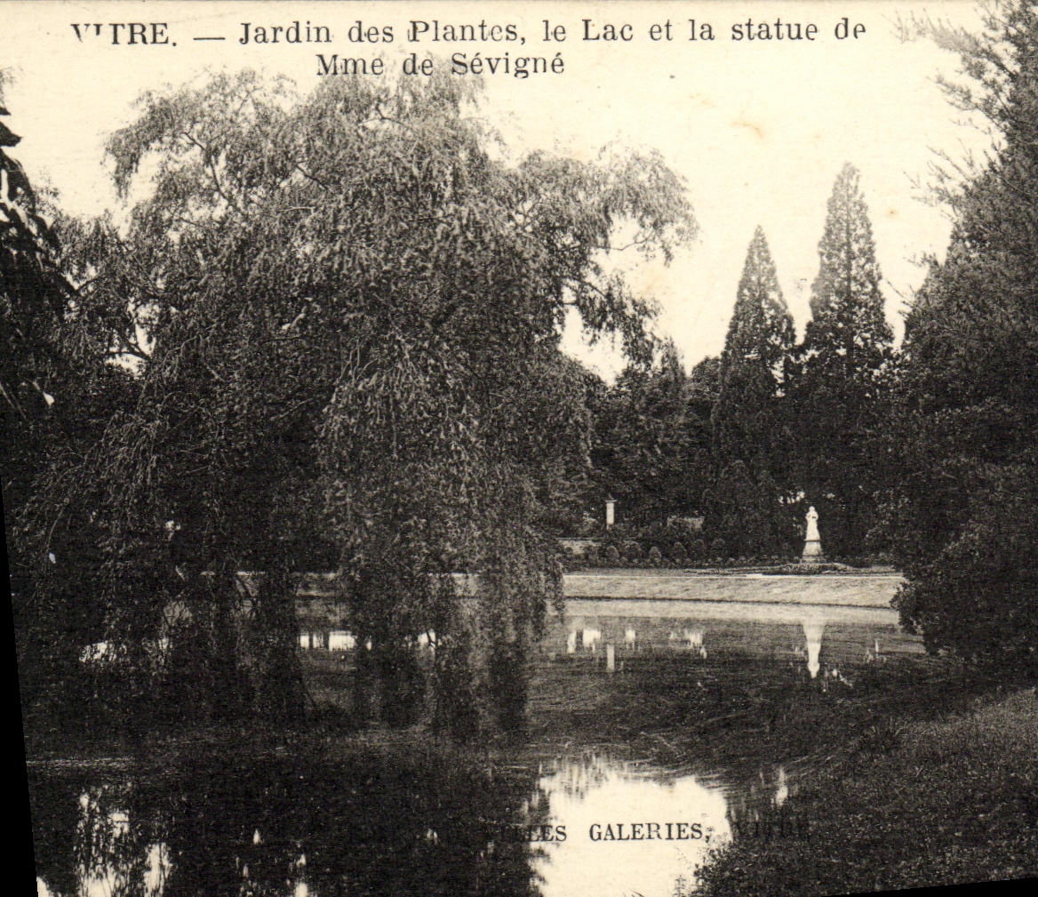 VITRE — Jardin des Plantes, der See und die Statue von Mme de Sévigné — Verlag: Galeries