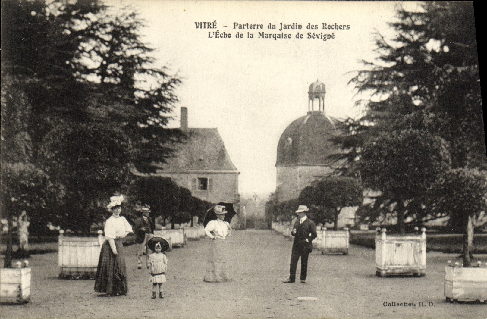 CPA Vitre Parterre du Jardin des Rochers L Eche de la marquise de Sevigne