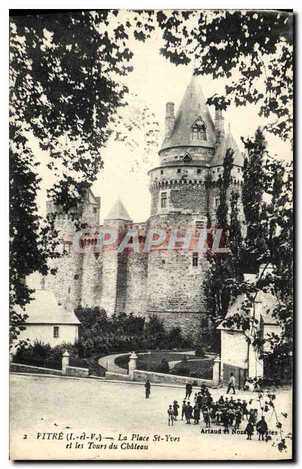 Pitré (Ille-et-Vilaine) — La Place St-Yves et les Tours du Château — Artaud et Nozard, éditeurs