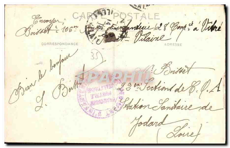 Pitré (Ille-et-Vilaine) — La Place St-Yves et les Tours du Château — Artaud et Nozard, éditeurs — Reverso