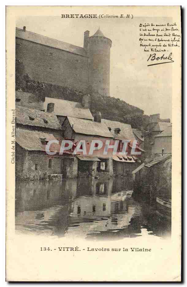 Vitré - Levoirs sur la Vilaine — Bretagne (Collection E.H.) — Cliché de M. Albert Durand, n° 134