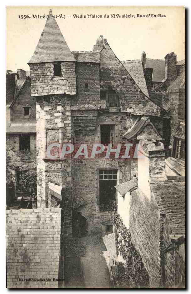 CPA Vitre Vieille maison du 14eme Rue d en Bas