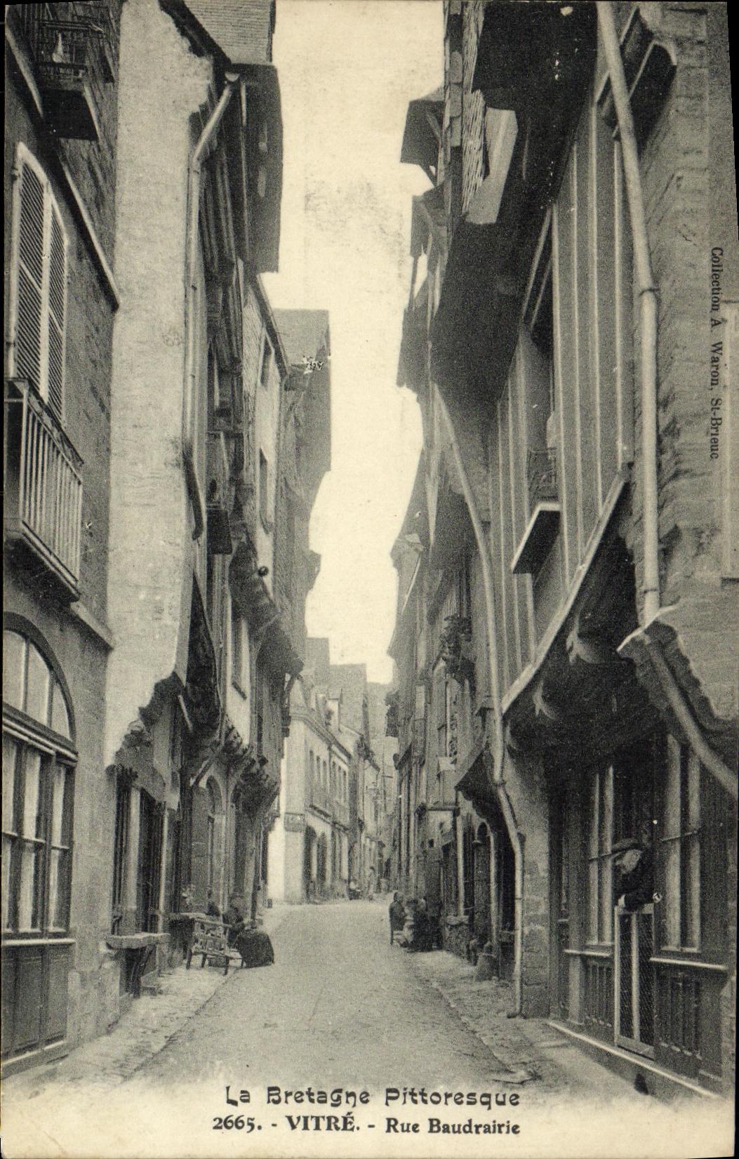 Vitré - Straße Baudrairie — Die malerische Bretagne, Serie 2665, veröffentlicht von Wargon, St-Briac