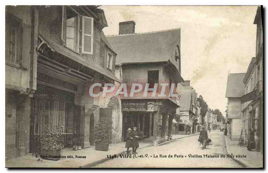 CPA Vitre La Rue de Paris Vieilles Maisons du 15eme A la corne de Cerf Boutros