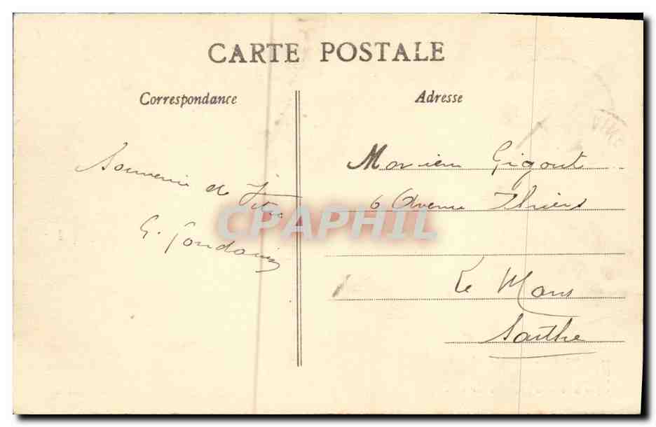 Vitré (Il-et-V.) - Le châtelet et la tour Saint-Laurent au clair de lune — Artaud-Nozais, Nantes — Rückseite