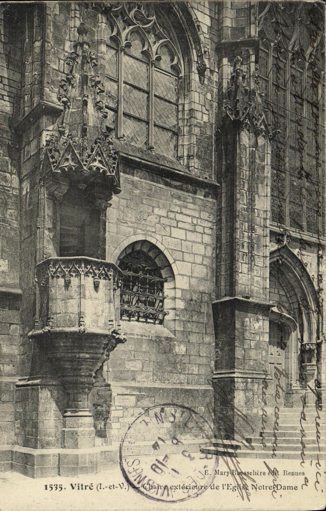 Vitré (Ille-et-Vilaine) — Äußere Kanzel der Kirche Notre-Dame — E. Mary-Riopossière, Verlag Rennes