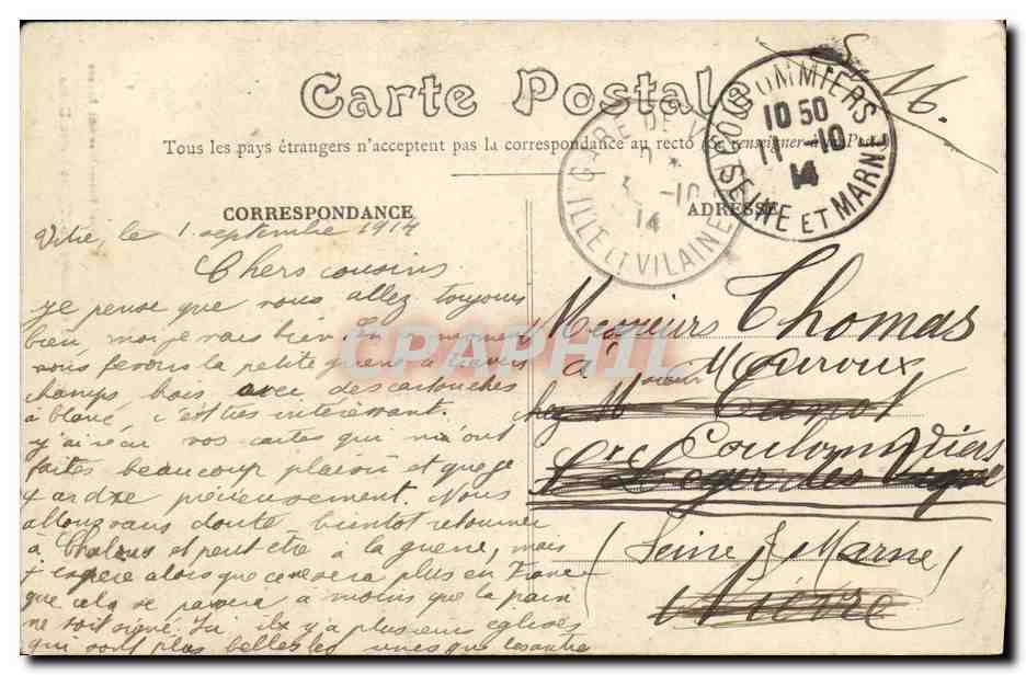 Vitré (Ille-et-Vilaine) — Äußere Kanzel der Kirche Notre-Dame — E. Mary-Riopossière, Verlag Rennes — Rückseite