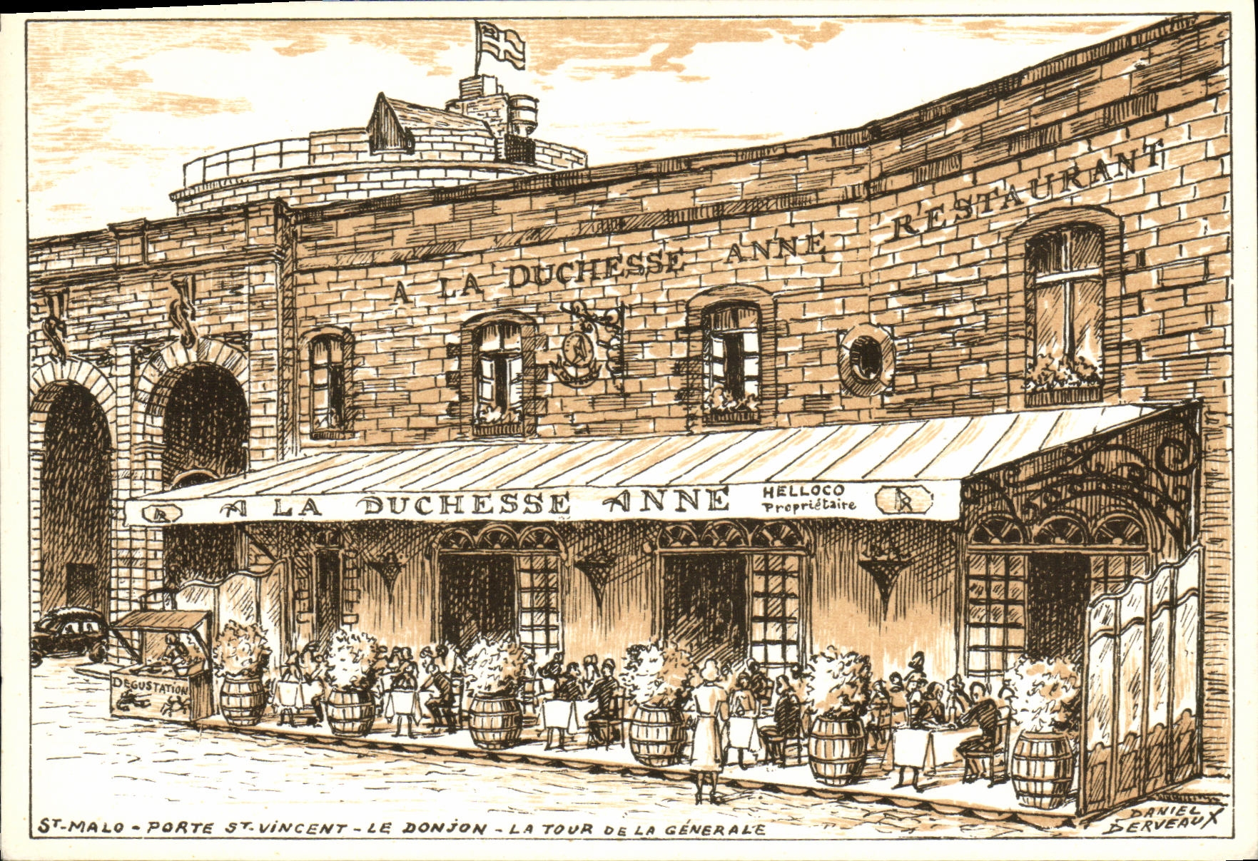 Saint-Malo - Porte Saint-Vincent - Le Donjon - La Tour de la Générale — Restaurant 'La Duchesse Anne' — Daniel Derveau