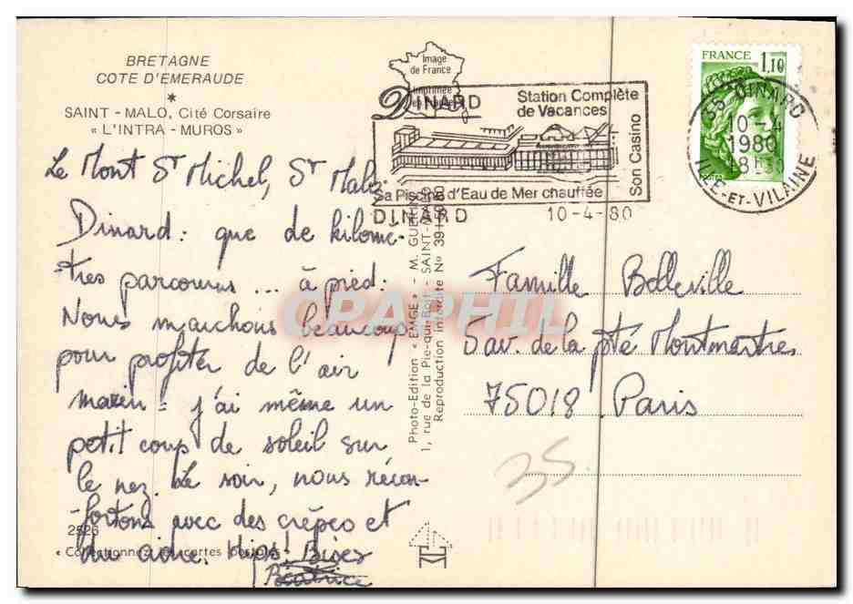 Saint-Malo, Cité Corsaire — vue aérienne — Emge — Verso