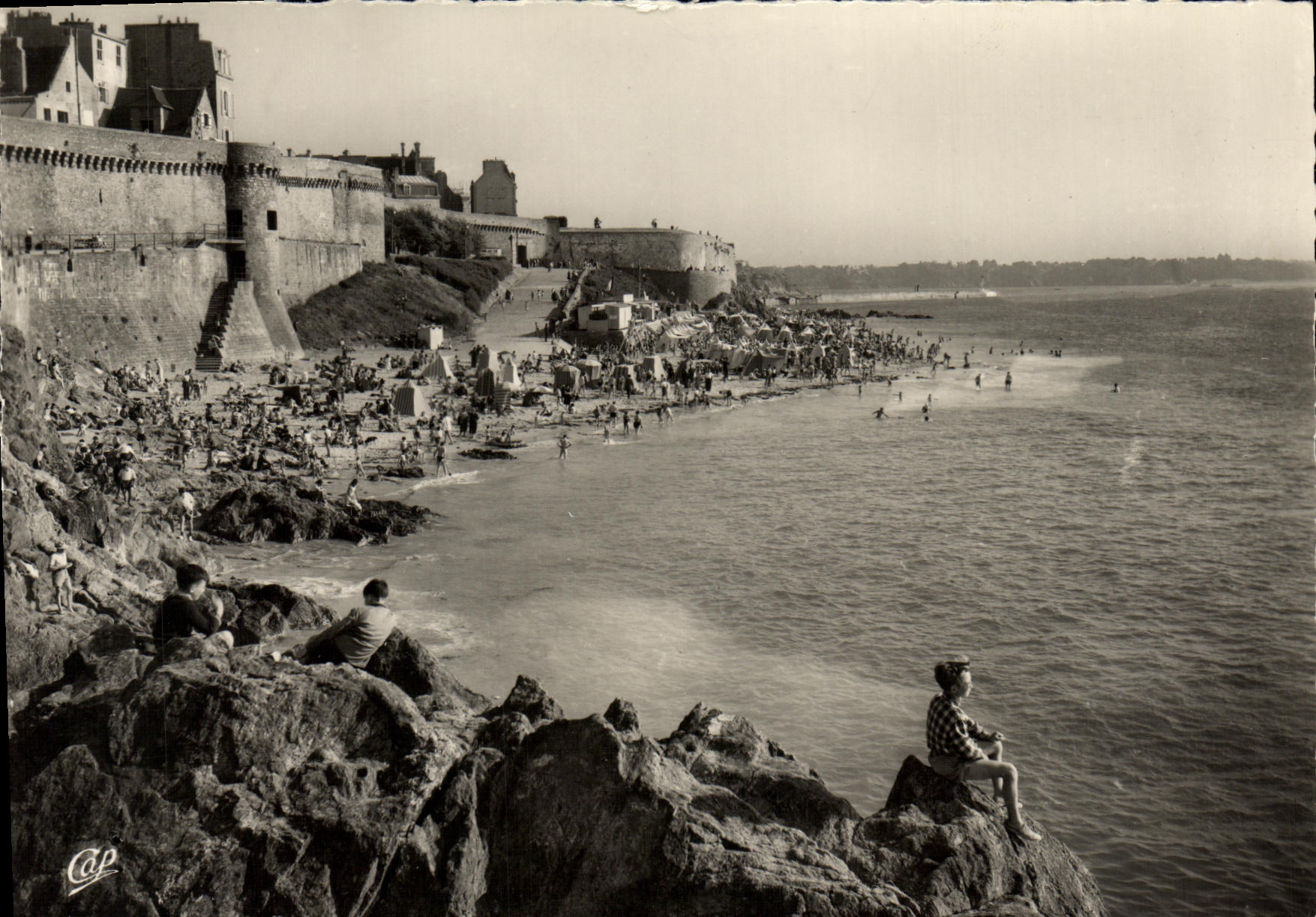 St-Malo — La Plage de Bonsecours — Cie des Arts Photomécaniques, Paris