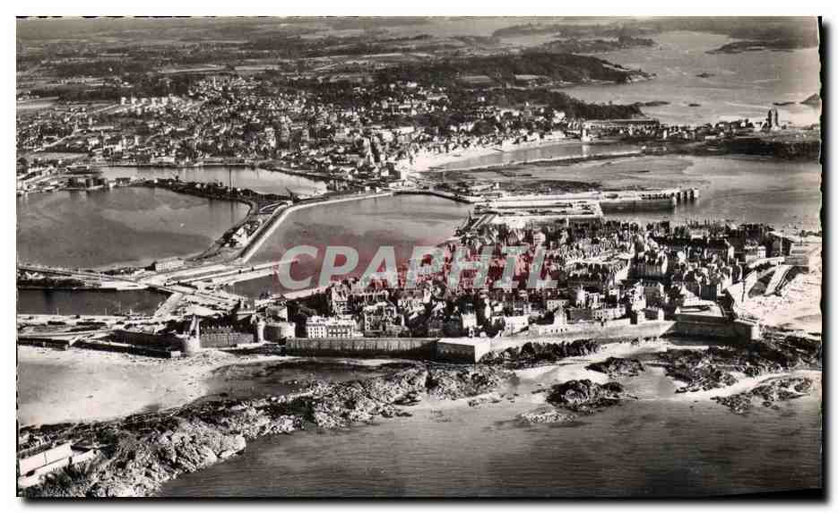 Saint-Malo — Aerial View. The Town and Its Walls, Saint-Servan and Valley of the Rance