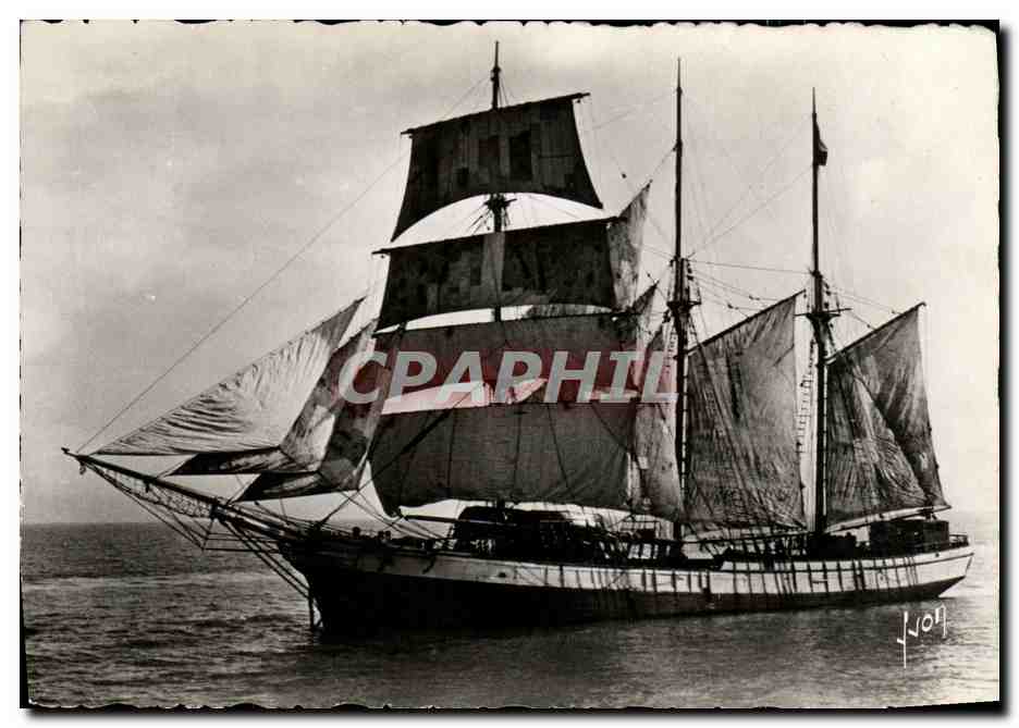 Navire à voiles — vista marítima — J. Jon - Anverso