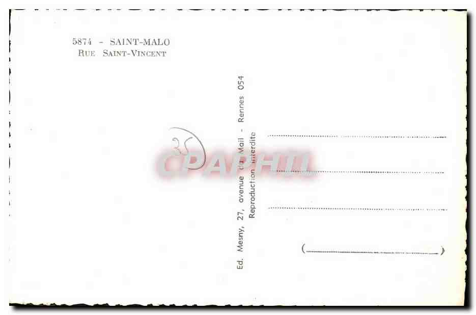 CPM St Malo Saint Vincent Magasin Bata Chaussures — Verso