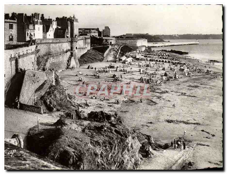 Saint-Malo — La playa de Bon-Secours — Real-Photo C.A.P. Strasbourg - Anverso