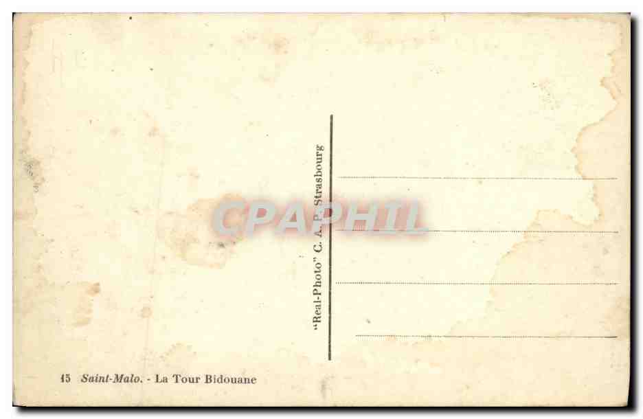 Saint-Malo - La Tour Bidouane — éditeur C. A. P. Strasbourg, n° 45 — Reverso