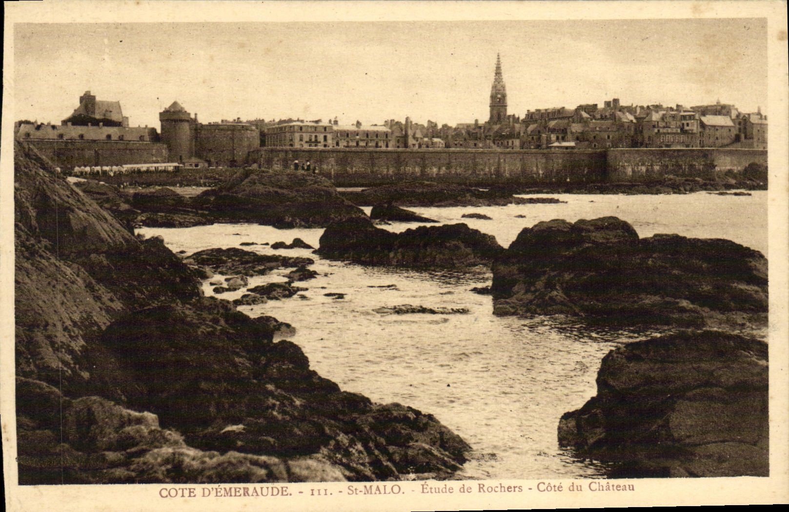 St-Malo - Étude de Rochers - Côté du Château — Cote d'Émeraude, III